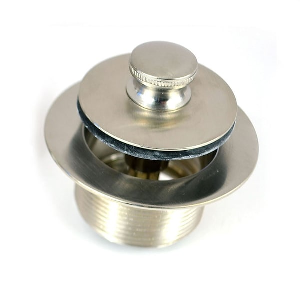 Watco 1.625 in. Overall Dia. x 16 Threads x 1.25 in. Lift-Turn Bath Stopper and Closure, Brushed Nickel 58301-BN - main